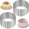 2 PCS 6 to 12 Inch Adjustable Stainless Steel Cake Mold Ring Set, Round Cake Mould Cake Mousse Ring Circle Mold DIY Pastry Cooking Supplies for Ba...
