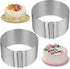 2 PCS 6 to 12 Inch Adjustable Stainless Steel Cake Mold Ring Set, Round Cake Mould Cake Mousse Ring Circle Mold DIY Pastry Cooking Supplies for Ba...
