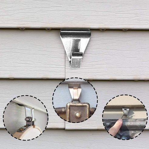 No-Hole Hooks Vinyl Siding Hangers - Low Profile- 4PK...