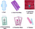 3 x Menstrual All-in-One Kits - Assorted Colors | Convenience on The Go | Single Period Kit Packs | Individually Wrapped Feminine Hygiene Products...