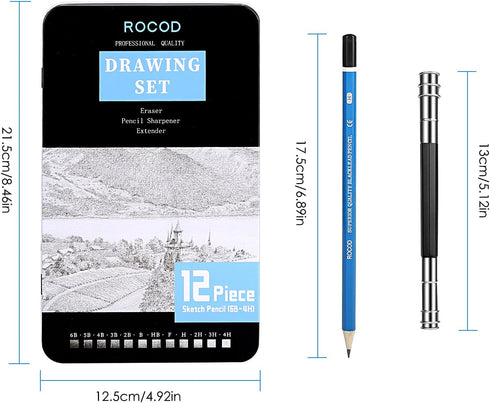 Profession Sketch Pencils 6B to 4H for Kids and Adults Drawing, Art Graphite Pencil for Artists Beginner Sketching...