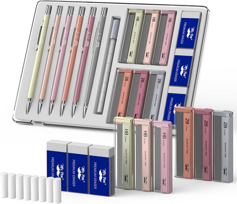 Mr. Pen- Mechanical Pencil Set with Lead and Erasers Refills, 6 Pack, Boho Theme, 0.5mm & 0.7 mm, Cute Aesthetic Pastel Led Pencils 0.7mm...