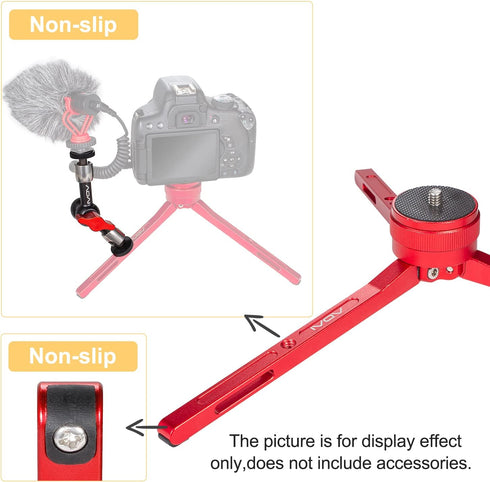 ADAI Mini Tripod Camera Tabletop Stand Aluminum Desktop Phone Portable Tripod Compatible with DSLR Camera Universal Phone/Projection/Zhiyun Stabil...
