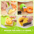Suhctuptx Kids Knife Set For Real Cooking, Kids Kitchen Knives with Cutting Board Crinkle Cutters Food Conversion Chart & Cleaning Tools, Christma...