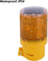 Qooltek Solar LED Warning Lamp - Flashing Barricade Light, Road Construction Safety Signs, Flicker Beacon (Yellow)...