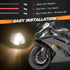 NTHREEAUTO Smoked Flush Mount Turn Signal Blinker Light Compatible with Honda CBR600RR CBR1000RR Suzuki GSXR 600 750 Kawasaki Ninja 300 400 Yamaha...