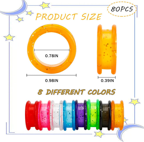 80-Piece Scissors Finger Rings Professional Dog Grooming Scissors Accessories for Dog Hair Cutting, Ergonomic Pet Shear Finger Ring Thumb Inserts ...