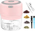 Electric Herb Grinder - 3.5 Inch Large Grinders for Grinding Dry Fresh Herbs and Spice with Clear Chamber, Portable USB Charge Herb Grinder, Inclu...
