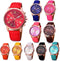 Wholesale Lot of 10 Pcs Unisex Men Women Lady Teen Girl Gold Plated Platinum Style PU Leather Round Wrist Watches...