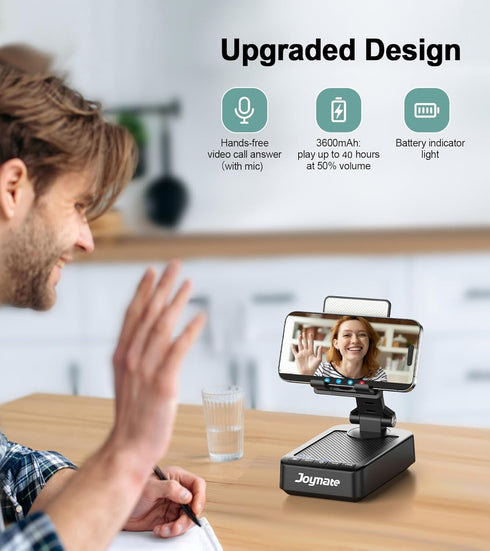 Gifts for Men Women, Joymate Bluetooth Speaker Phone Stand with Charging Function 360° Rotable Adjustable Cell Phone Holder HD Surround Sound for ...