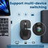 Wireless Bluetooth Mouse (USB + BT1 + BT2), Full Size Mouse, 4-Way Scrolling, Multi-Device Silent Mouse for Computer, Laptop, iPad, MacBook (Black...