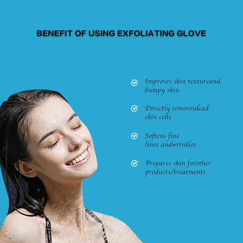 Deep Exfoliating Glove for Shower, Double-Sided Exfoliating Mitt,Massage Body Scrub Gloves for Home Spa, Eco Friendly loofah sponge, Dead Skin Rem...