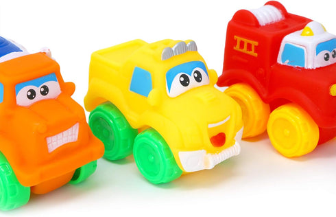 Big Mo's Toys Baby Cars - Soft Rubber Toy Car Set Small Vehicles for Babies and Toddlers - 12 Pieces...