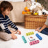 Wooden Blocks Spelling Game, Matching Letter Game Alphabet Learning Crossword Puzzle with Reading Wooden Blocks Sight Flash Cards Storage Bag Word...
