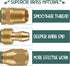 Brass Pneumatic Fitting For 1/4-Inch ID Hose x 1/4-Inch NPT Rigid, Solid Brass Reusable Air Hose Splicer 4PCS...