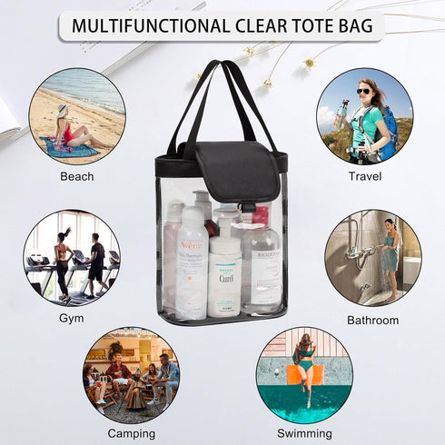 Travel Toiletry Bag, Clear Hanging Toiletry Bag for Women Men, Waterproof Travel Bag for Toiletries, Transparent Makeup Bag Cosmetic Organizer, Po...