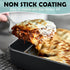 TeamFar Square Cake Pan, 6 inch Small Baking Roasting Pans with Stainless Steel Core & Nonstick Coating, for Making Cakes Brownie Lasagna, Non-tox...
