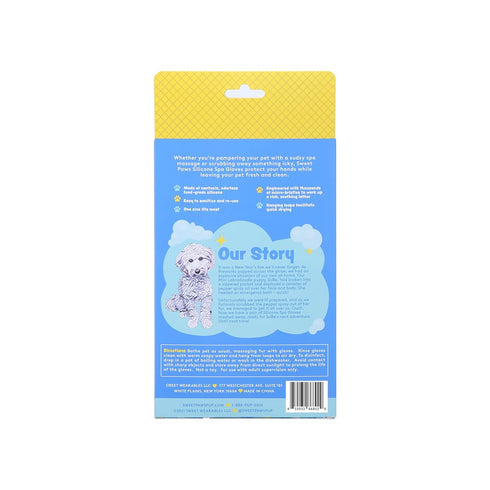 Silicone Spa Dog & Cat Bathing & Grooming Gloves, 2 Count, Reversible, Nontoxic, & Easy to Clean, Thousands of Massaging Micro-bristles to Pamper ...
