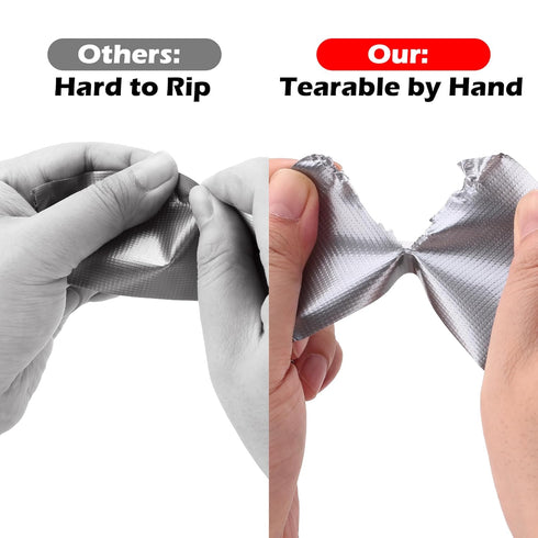 Bulina Duct Tape Silver Heavy Duty 2 Inches x 36 Yard 8.7 Mil Thickness Strong Adhesive Tear by Hand Sticky Durable Great for Indoor Outdoor Packa...