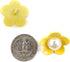 Cute Yellow Flower Shank Sewing Buttons 20 Pcs - 25mm, 1"...