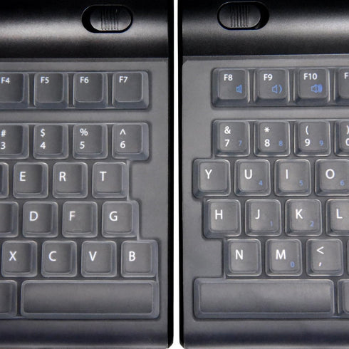 Clear Silicone Keyboard Cover Compatible with Kinesis Freestyle2 - Skin Protector for Split Keyboard - Anti-Dust, Waterproof, Easy to Clean for Ki...