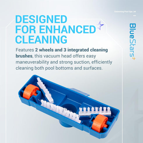 BlueStars Handheld Ground Swimming Pool Vacuum - Portable Jet Underwater Cleaner with 56" Aluminum Pole and Dual Collection Bags for Pools, Spas, ...