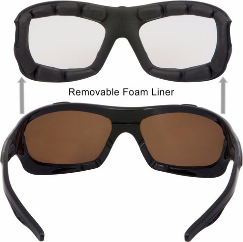 WYND Blocker Polarized Riding Sunglasses Extreme Sports Wrap Motorcycle Glasses...