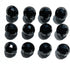 12 Jet Glass Black Buttons Ball Style Faceted Set 14mm for,Blouses, Shirts Etc (1/2'')...