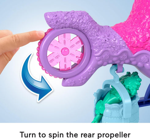 Fisher-Price Imaginext DreamWorks Trolls Toys Poppy's Copter, Helicopter & Figure Playset for Pretend Play Kids Ages 3+ Years...