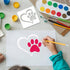 Dog Paw Stencils, Small and Large Bear Heart Paw Stencil Template Reusable Stencils for Painting on Wood Wall Furniture Home Decor (9 pcs paw)...