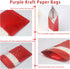 50 Pieces Smell Proof Red 6.3 * 9.4 In Resealable Matte Metallic Ziplock Bags, Stand Up Food Storage Bags with Window, Foil Pouch Sealable Bags fo...