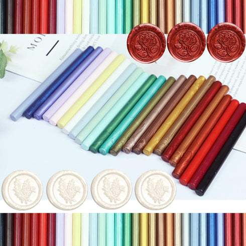 Pearl White Wax Seal Sticks, ONWINPOR 40pcs Glue Gun Pearl White Wax Sealing Sticks for Wax Seal Stamp, Wedding Invitations, Envelope Letter Seali...