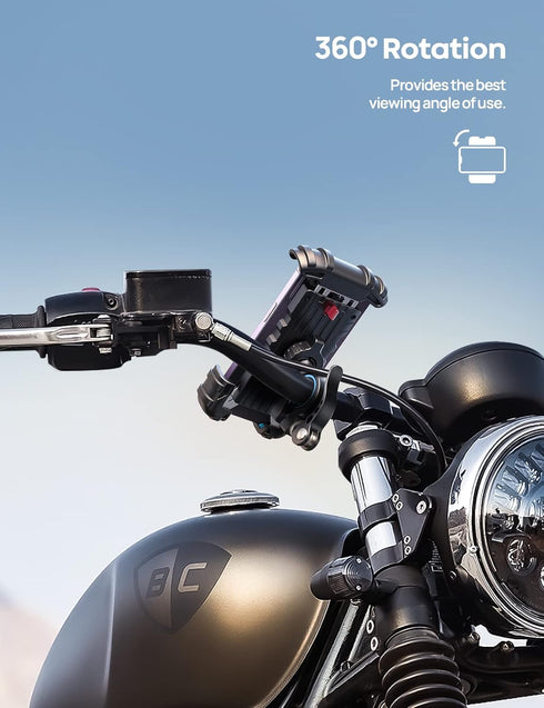 Lamicall Bike Phone Holder, Motorcycle Phone Mount - Motorcycle Handlebar Cell Phone Clamp, Scooter Phone Clip for iPhone 14 Plus/Pro Max, 13 Pro ...
