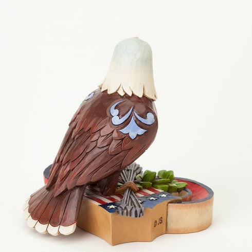 Jim Shore Heartwood Creek Mini Patriotic Eagle Stone Resin Figurine, 3.75”...