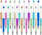 PASISIBICK Plastic UV Beadable Pens, Bead Pens for DIY PPL Gift with Shaft Black Ink, 18 Pieces...