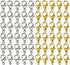 100 pcs Lobster Clasps Metal Alloy Small Lobster Claw Clasps for DIY Jewelry Making Accessories Handmade Necklace Bracelet Fastener Hook (12mmx6mm...
