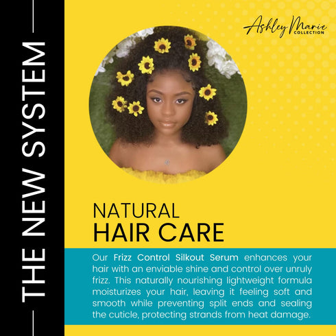 The Hair Diagram - Ashley Marie Silk Out Serum with Frizz Control - Natural Ingredients - Strengthening Hair Serum - High Shine & Heat Protectant ...