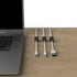 Cable Anchors for Desk Organization Gun Metal | Premium Aluminum Cord Organizers | Charger + Cable Management Clips for Home & Office | Stylish, S...