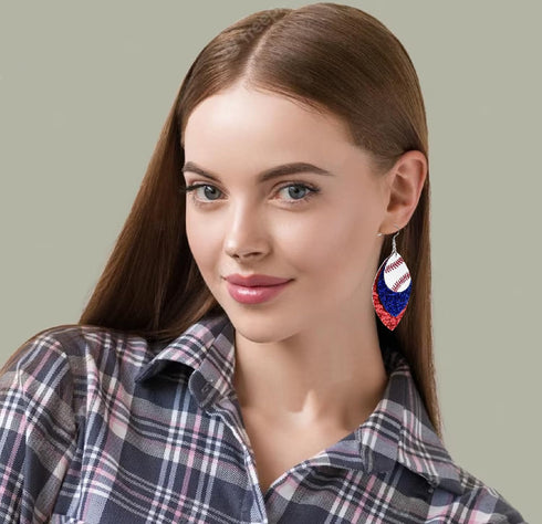 GraLeS 183 Pcs Football Earrings Faux Leather Earring Making Kits for Jewelry Making Custom Player Number Charms Earrings for Women DIY Earring Ma...
