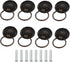 Saim Antique Bronze Knobs Pulls Handles Cabinet Ring Pulls with Screws Metal Hardware Antique Retro for Dresser Drawer Cabinet Cupboard - 8 PCS...