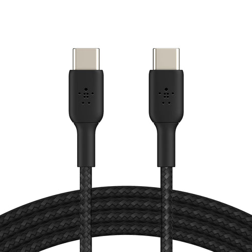 Belkin BoostCharge Braided USB-C to USB-C Cable (2M/6.6ft) for iPhone 15, iPhone 15 Pro, iPhone 15 Pro Max, iPhone 15 Plus, Galaxy S23, S22, Note1...