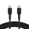 Belkin BoostCharge Braided USB-C to USB-C Cable (2M/6.6ft) for iPhone 15, iPhone 15 Pro, iPhone 15 Pro Max, iPhone 15 Plus, Galaxy S23, S22, Note1...