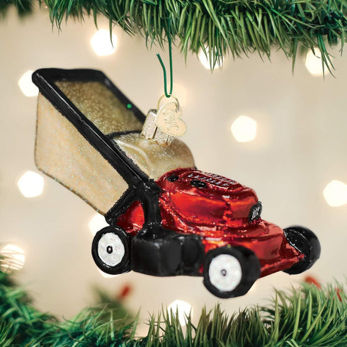 Old World Christmas Contractor Tools Glass Blown Ornaments for Christmas Tree Lawn Mower, 2.750, Model:32321...