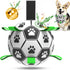 Dog Soccer Balls Toy with Bell Inside, Outdoor Interactive Dog Toys for Tug of War, Puppy Birthday Gifts, Dog Water Toy, Durable Ropes Squeaky Soc...
