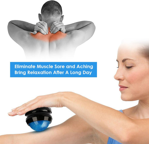 ZONGS Manual Massage Ball Pain Relief Back Roller Massager Self Massage Therapy and Relax Full Body Tools for Sore Muscle Joint Pain Essential Oil...