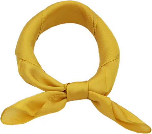 52 x 52cm 100% Silk Women’s Neck Square Scarf Pure Color Neckerchief Headwrap...