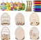 Anditoy 30 PCS Easter Wooden Hanging Ornaments Unfinished Wood Slices Eggs Easter Crafts for Kids DIY Easter Decorations Party Supplies Decor...
