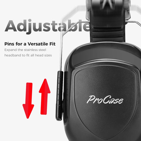 ProCase Noise Reduction Safety Ear Muffs, Hearing Protection Earmuffs, NRR 28dB Noise Sound Protection Headphones for Shooting Gun Range Mowing Co...