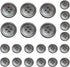 22 Pieces Genuine Smoke Mother of Pearl Blazer Buttons Suit Buttons Set 20mm 15mm Natural Grey MOP Buttons Bulk for Men (Smoke MOP)...