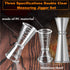 Double Clear Plastic and Stainless Steel Japanese Style Jigger, Set of 3, Cocktail Measuring Shot Glasses Drink Spirit Measure Cup for Bar Party K...